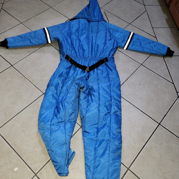 70’s Vintage unisex teens JCPenney Snowmobile Apparel Snowsuit blue - Picture 2 of 4
